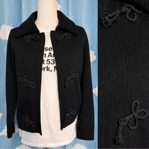 Lauren Lauren Mandarin jacket with frog closure cardigan jacket- M